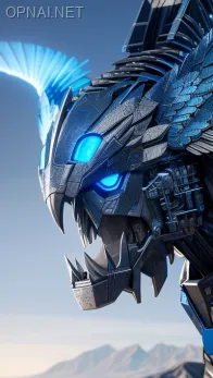 Anthropomorphic Blue Eagle Transformer: Masterpiece...