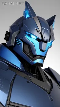 Anthropomorphic Blue Tiger Transformer