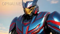 Vibrant Anthropomorphic Eagle Transformer War Ma...