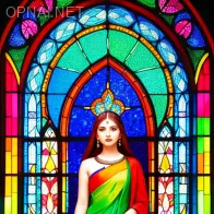 Ethereal Beauty: Stained Glass Masterpiece