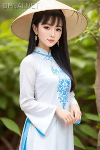 Graceful Beauty in Áo Dài