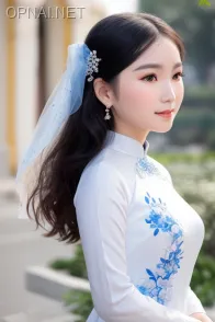 Graceful Vietnamese Beauty in Áo Dài