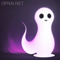 Cute Ghost in Vibrant Purple