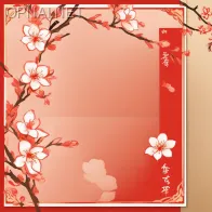 Tết Greetings: Simple Elegance in Vibrant Red with...