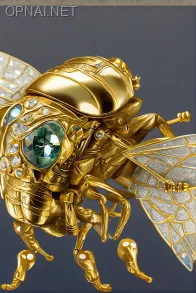 Gilded CicadaBot: A Mechanical Masterpiece