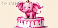 Pink Elephant Birthday Delight