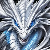 Digital Serenity: Blue-Eyes White Dragon of the Cybernetic...