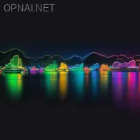 Ethereal Neon Symphony: Ha Long Bay's Minimalist...