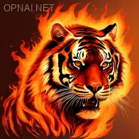 Flame-Kissed Majesty: The Fire Tiger
