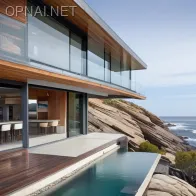 Armonía Oceánica: Casa Moderna entre Rocas