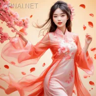 Dreamlike Dance: Vietnamese Beauty in Traditional...