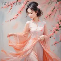 Blossoming Elegance: A Vibrant Portrait of Vietnamese...