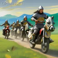 Mongol motorcycle warriors