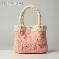 knitting bag, korea style, pastel handle bag, mini...