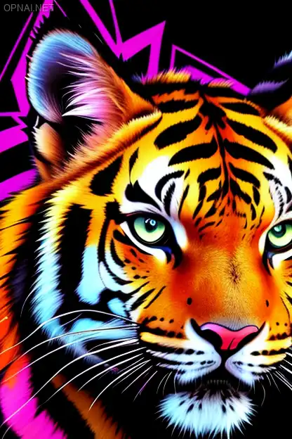 Majestic Tiger: A Close-Up Portrait