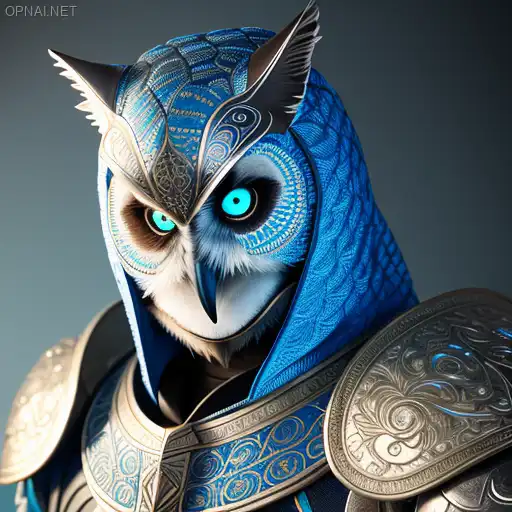 Majestic 8K Owl: Digital Artistry Brilliance