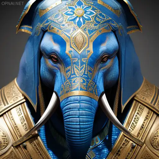Enchanted Blue Elephant: A Digital Masterpiece