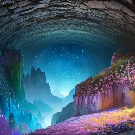 Crystal Cavern: A Hyperrealistic Masterpiece