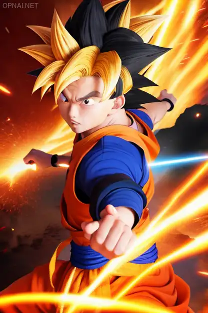 Warrior's Triumph: Goku Unleashes Kamehameh...
