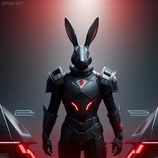 Ebontron: The Cosmic Rabbit of Sci-Fi Splendor