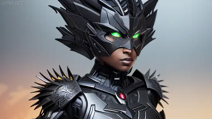 Anthropomorphic Black Witch Transformer