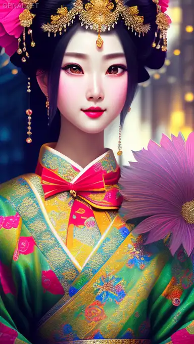 Digital Kimono Elegance