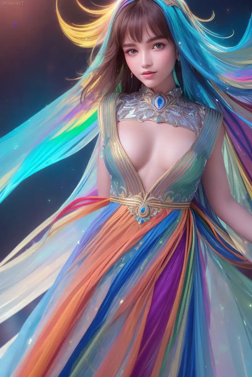 Rainbow Angel: Legs in Ethereal Splendor