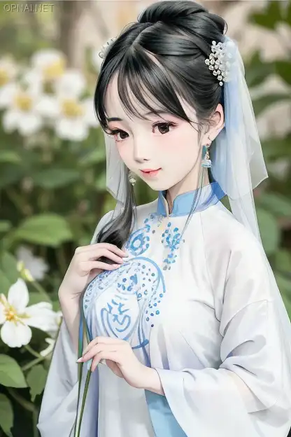 Elegant Vietnamese Beauty in Mo-xin Áo Dài