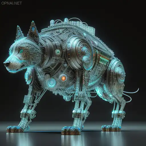 Futuristic Cyborg Canine: A Digital Masterpiece