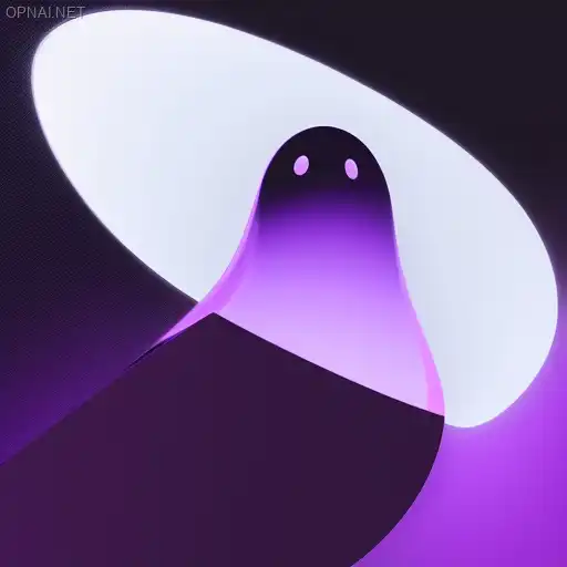Enchanting Professional Cute Ghost Artwork in Purple...