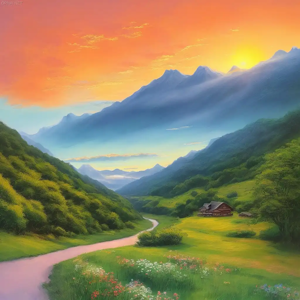 Enchanted Ghibli Sunset
