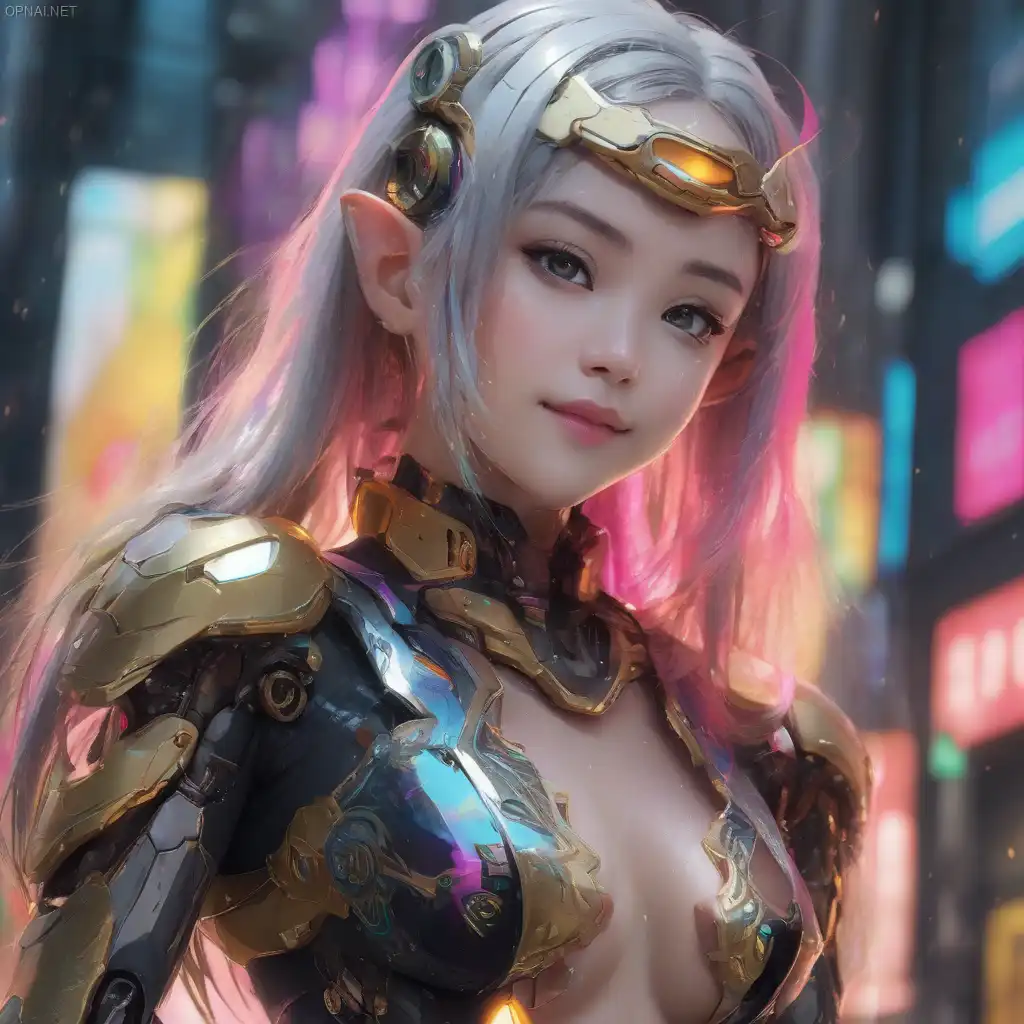 Enchanted Cyborg: A Cinematic Fusion of Beauty and...