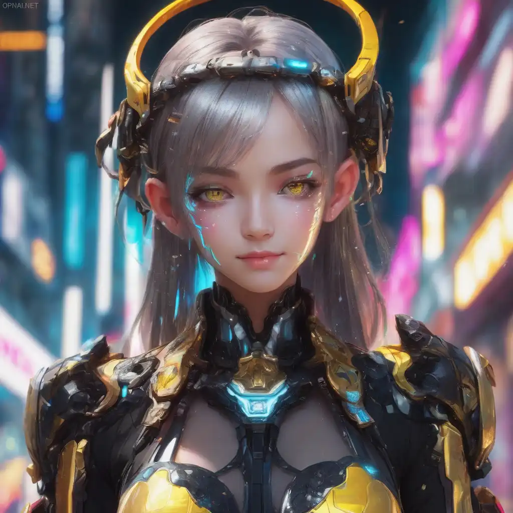 Gold Cyborg Goddess: A Fusion of Art and Technol...
