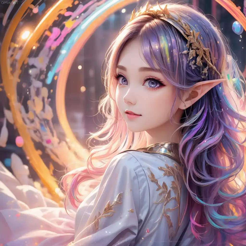 Radiant Dreamer: A Cyberpunk Fairy