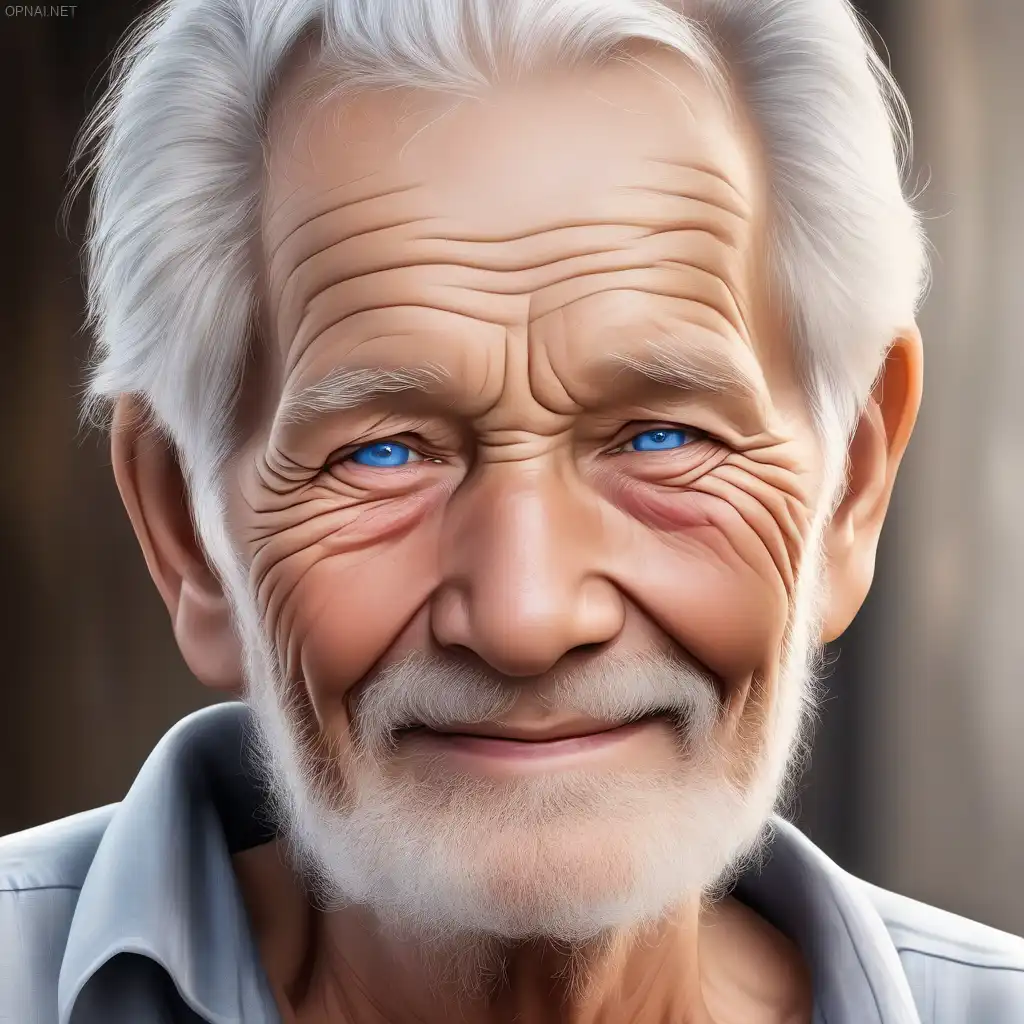 Gentle Elderly Man with Warm Smile