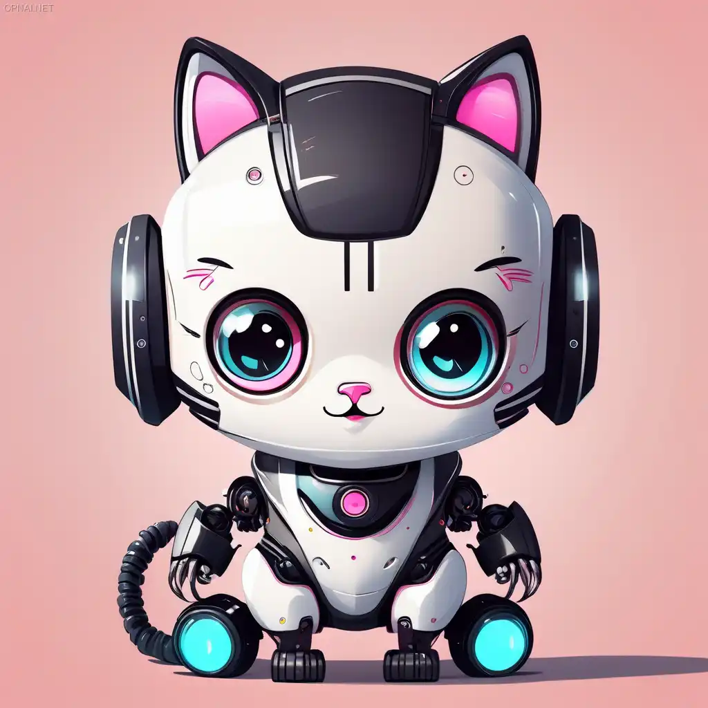 Digital Cartoon Cat Robot: A Charming Fusion of Technology...