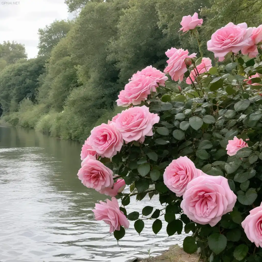 Tranquil Rose by the River