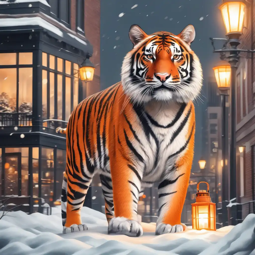 Regalitatea Urbană: Tigru Bengal în Iarna New Yo...