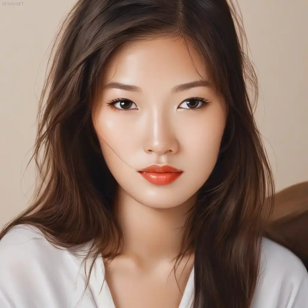Elegant Essence: A Captivating Portrait of Asian...