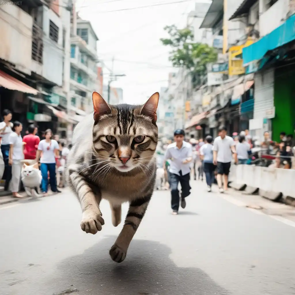 Frenzied Cat Chase in the Streets of Sài Gòn