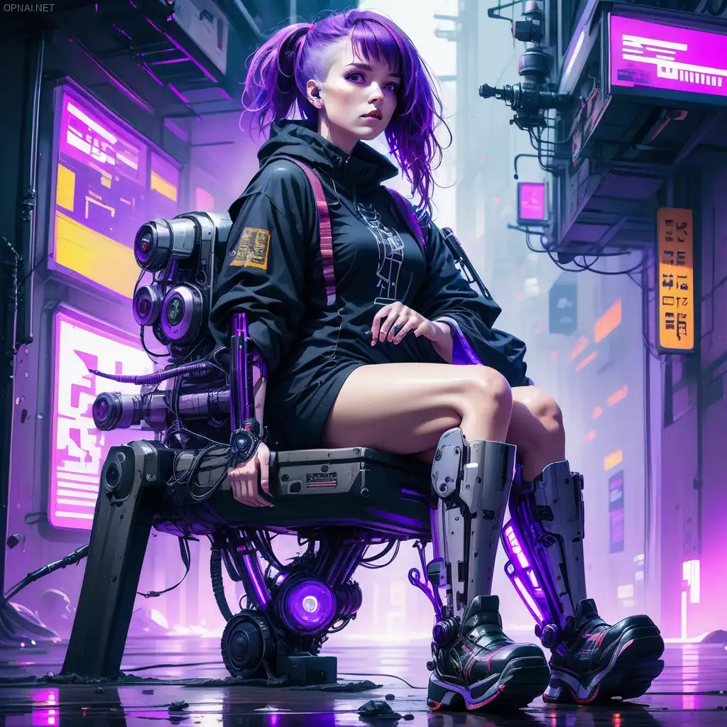 Purple Rebellion: A Cyberpunk Odyssey