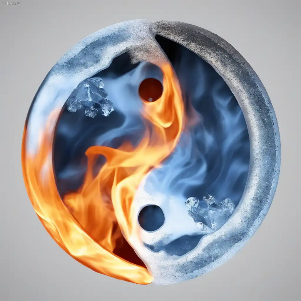 Harmony Unveiled: The Dance of Fire and Ice in 3D...
