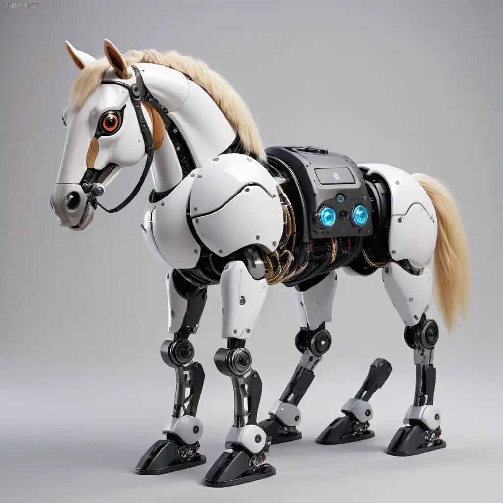 Mechanical Equine Elegance: A Fusion of Nature's...