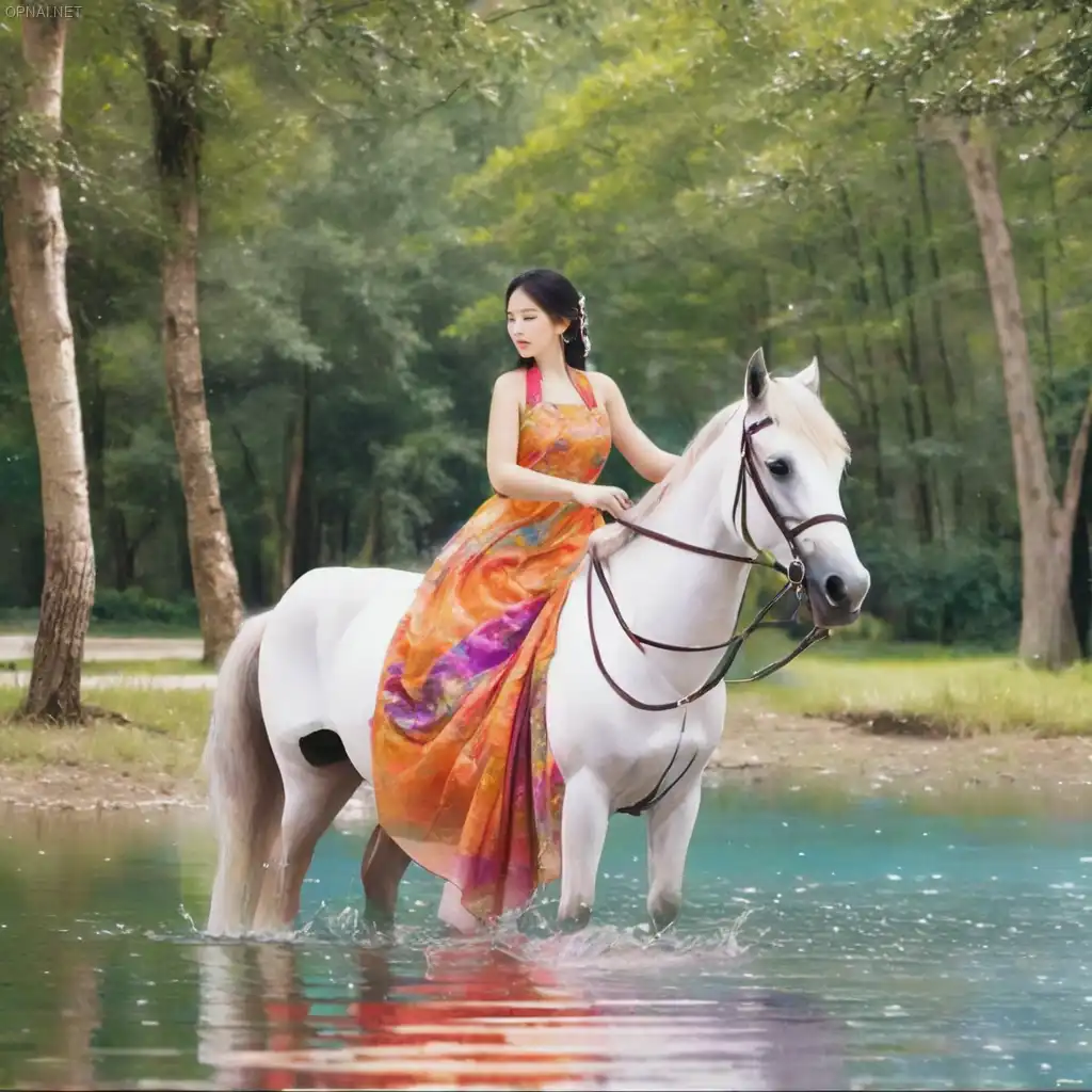 Graceful Harmony: A Woman and her Horse in the Enchanting...