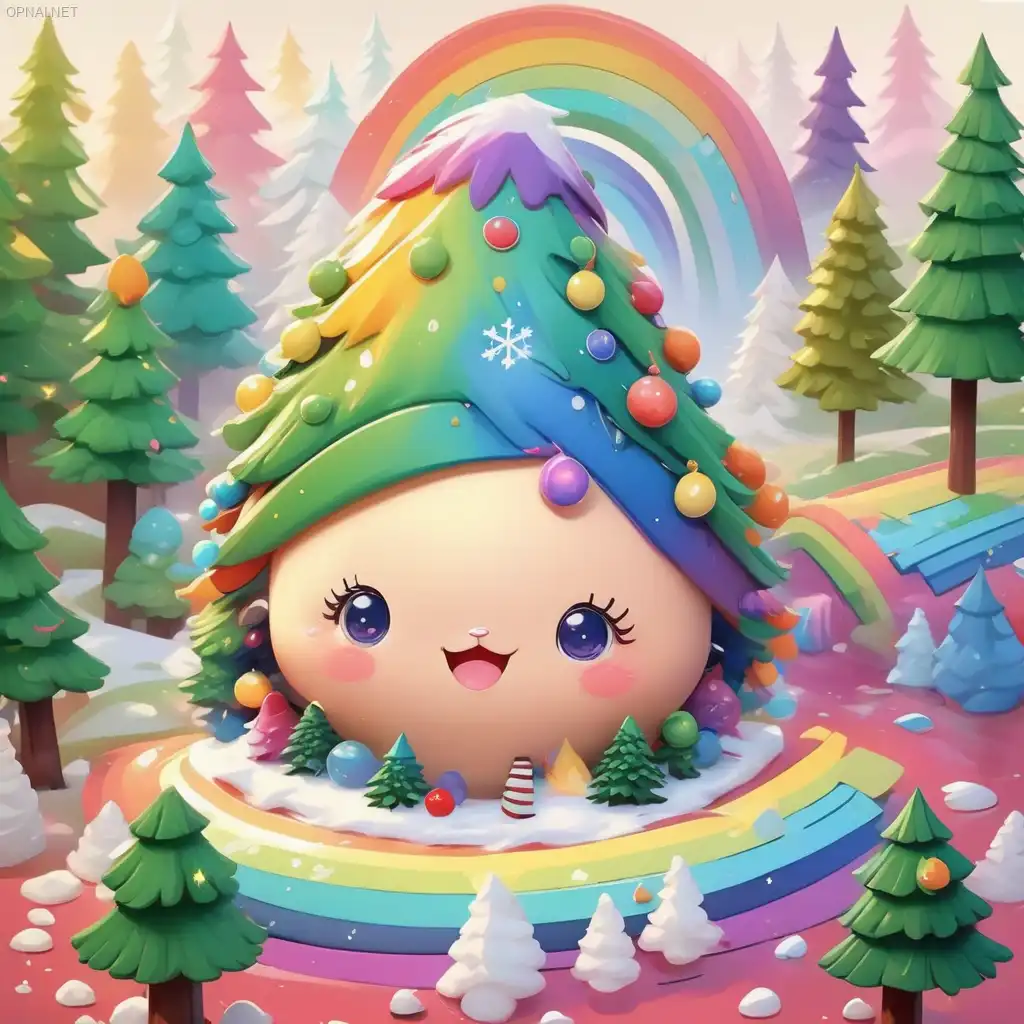 Noel's Rainbow Pine Tree: A Whimsical 3D Celebration...
