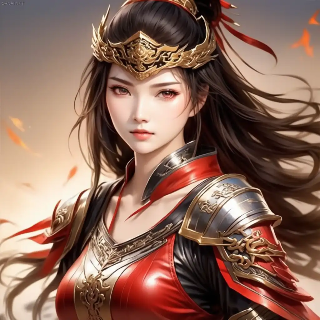 Crimson Guardian: A Majestic Han Dynasty Warrior