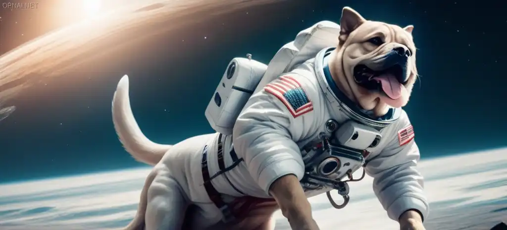 Stellar Odyssey: Astronaut and Cosmic Canine