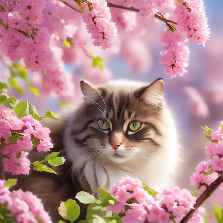 Spring's Feline Elegance