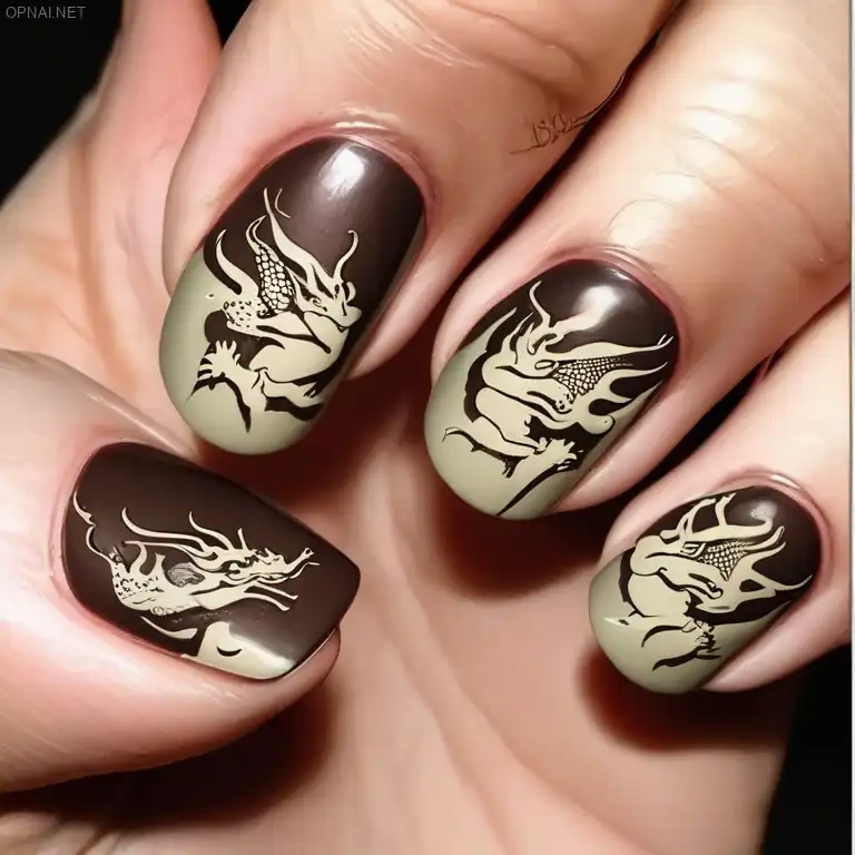 Dragon-themed Nail Art: A Fusion of Power and Tr...