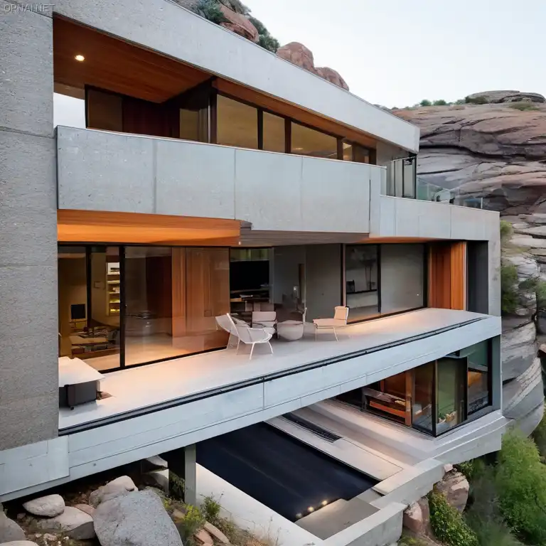 Serenely Elegant: Modern House Embraced by Nature's...